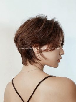 Tóc bob uốn xoăn, Uốn tóc xoăn ngắn ngang vai Tiệp Nguyễn Hair Salon
