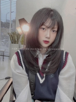 Tóc bob uốn cụp, tóc bob uốn xoăn sóng lơi ngang vai - Tiệp Nguyễn Hair Salon