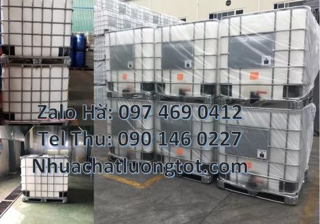 Bồn nhựa 1000 lít đựng hóa chất, bồn nhựa 1 khối nhập khẩu, Thùng nhựa ibc 1000 Lít đựng hóa chất, T