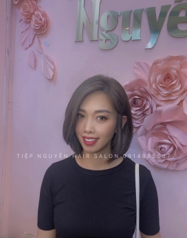 Tóc tỉa layer dài ngang vai cho nàng thêm cá tính và trẻ trung, tóc bob uốn xoăn - Tiệp Nguyễn Hair