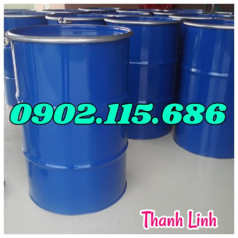 Thùng phuy sắt, thùng phi, thùng phuy sắt 220 lít nắp mở, thùng phuy đựng hóa chất, phuy sắt nắp mở