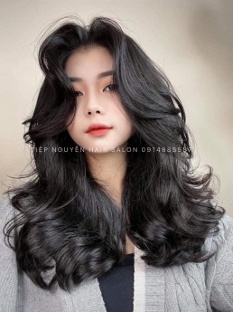 Tóc uốn xoăn, Tóc bob uốn xoăn cụp đuôi Tiệp Nguyễn Hair Salon