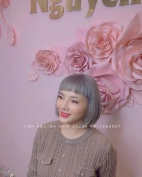 Tóc bob uốn xoăn nhẹ, tóc bob uốn cụp ngang vai cho nàng mái mưa - Tiệp Nguyễn Hair Salon