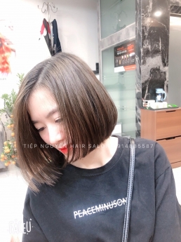 Uốn Tóc bob tỉa layer xoăn sóng nhẹ ngang vai Tiệp Nguyễn Hair Salon
