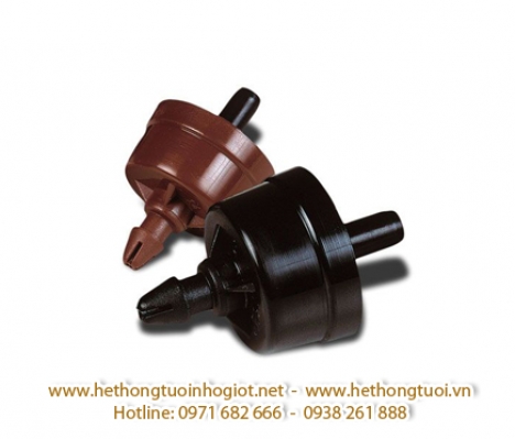 Đầu tưới nhỏ giọt bù áp, chia 2 bù áp, chia 4 bù áp, hệ thống tưới nhỏ giọt Azud