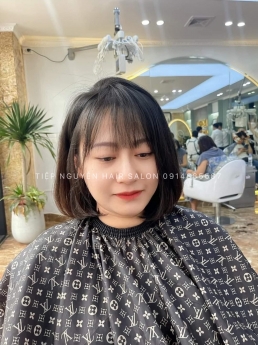 Nhuộm uốn tóc xoăn đẹp siêu tự nhiên, tóc bob uốn cụp ngang vai - Tiệp Nguyễn Hair Salon
