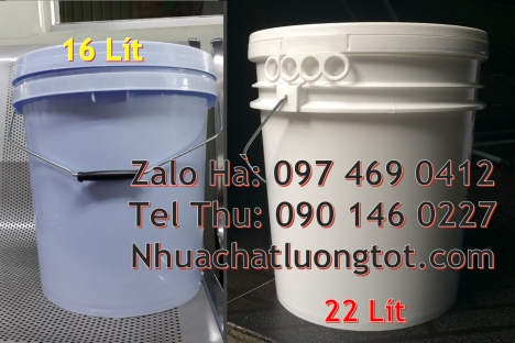 Xô nhựa đựng sơn 22 lít. Thùng sơn 5l quai nhựa, Xô nhựa 22 lít, thùng nhựa 19 l quai sắt Thùng sơ