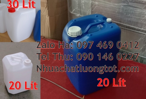 can nhựa 5 lít trong, can 18l đựng mật mía, can nhựa giá rẻ, can dẹp 30 lít đựng thuốc thú y giá re