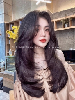 Tóc xoăn Uốn tóc xoăn ngắn ngang vai, Tóc bob tỉa layer Tiệp Nguyễn Hair Salon