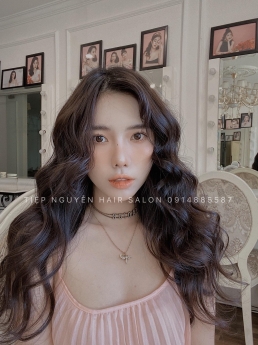 Tóc bob uốn xoăn, Uốn tóc xoăn ngắn ngang vai Tiệp Nguyễn Hair Salon