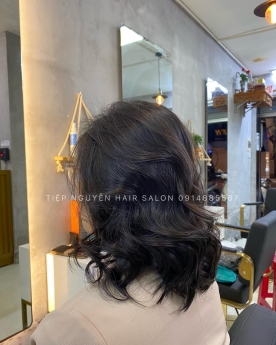 Tóc bob uốn xoăn, Uốn tóc xoăn ngắn ngang vai Tiệp Nguyễn Hair Salon