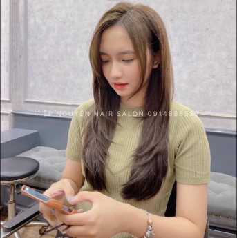 Uốn tóc xoăn gợn sóng nước mái bay cho nàng mặt tròn, tóc bob uốn xoăn - Tiệp Nguyễn Hair Salon