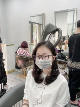 Nhuộm uốn tóc xoăn đẹp siêu tự nhiên, tóc bob uốn cụp ngang vai - Tiệp Nguyễn Hair Salon