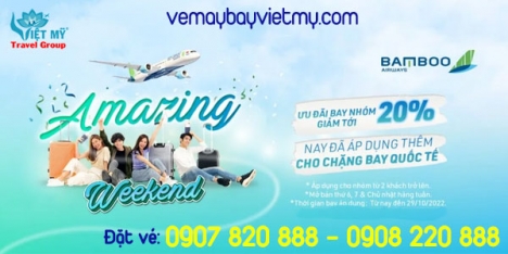 Bamboo giảm 20% giá vé cho nhóm khách 2 người trở lên