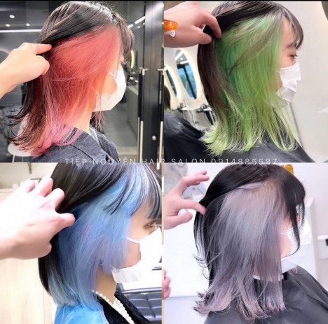 Tóc xoăn Uốn tóc xoăn ngắn ngang vai, Tóc bob tỉa layer Tiệp Nguyễn Hair Salon