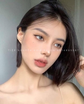 Tóc uốn xoăn layer, tóc bob uốn cụp nhẹ ngang vai cho mái tóc mưa - Tiệp Nguyễn Hair Salon