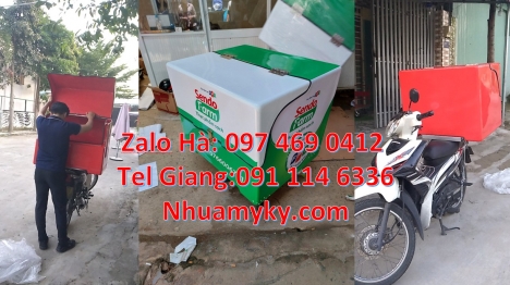 Thùng giao café, thùng giao trà sữa di động Thùng chở hàng giữ nhiệt đa năng, Thùng ship hàng, thùng