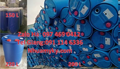 thùng phi 120 lít, thùng phuy 150 lít, thùng phi 50l mới 100%, Giá bán thùng phi nhựa 50l Thùng phi
