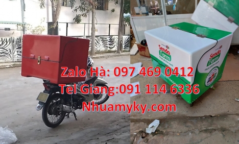 Thùng giao café, thùng giao trà sữa di động Thùng chở hàng giữ nhiệt đa năng, Thùng ship hàng, thùng
