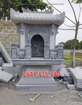 Mẫu miếu thờ thần linh bằng đá khối