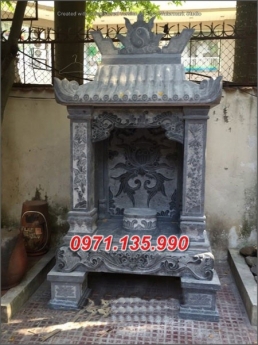 Mẫu miếu thờ thần linh bằng đá khối