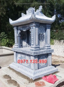 Mẫu miếu thờ thần linh bằng đá khối