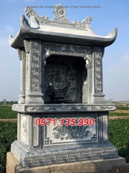 Mẫu miếu thờ thần linh bằng đá khối