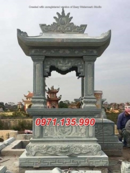 Mẫu miếu thờ thần linh bằng đá khối