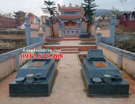 Mẫu mộ đôi đá xanh rêu nguyên khối đẹp – Lăng mộ đôi đá xanh rêu