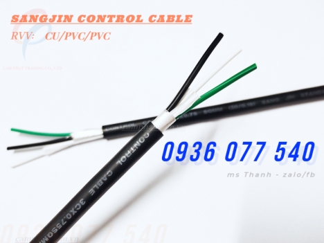 Cáp điều khiển 3 x 0.5 mm2 - Cáp Sangjin không chống nhiễu RVV