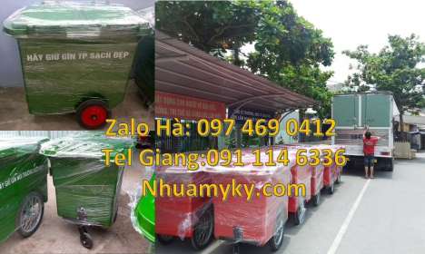 Xe tải thu gom rác, báo giá xe đẩy rác 1000 lít, Xe gom rác, Xe gom rác 500L, Xe thu gom rác đẩy tay