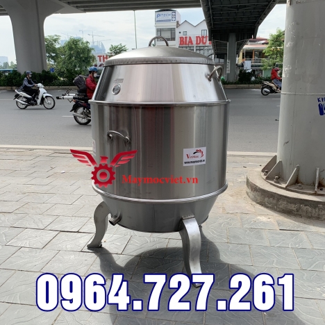 Lu quay vịt gà chân cong bằng than phi 90 cm tặng kèm bếp than, xiên móc treo, vận chuyển toàn quốc