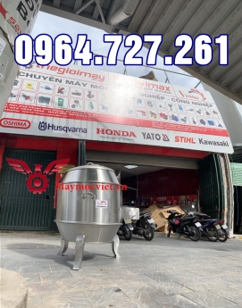Lu quay vịt gà chân cong bằng than phi 90 cm tặng kèm bếp than, xiên móc treo, vận chuyển toàn quốc