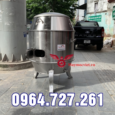 Lu quay vịt gà chân cong bằng than phi 90 cm tặng kèm bếp than, xiên móc treo, vận chuyển toàn quốc