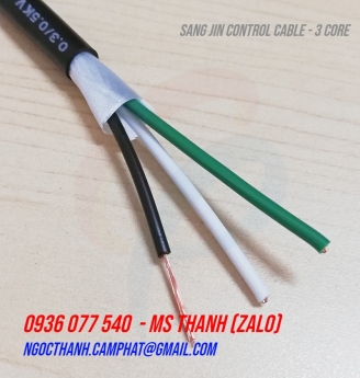 Cáp điều khiển 3 x 0.5 mm2 - Cáp Sangjin không chống nhiễu RVV