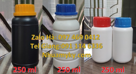 Chai nhựa 250 ml, chai 250 ml giá sỉ, Chai nhựa 30 ml đựng hóa chất, chai 30 ml đựng dung môi, Chai