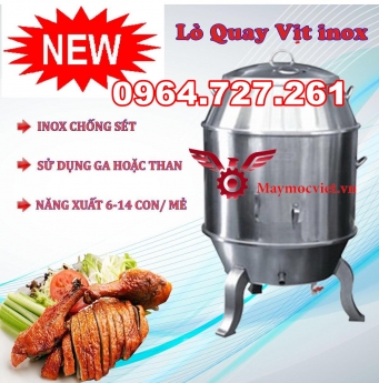 Lu quay vịt gà chân cong bằng than phi 90 cm tặng kèm bếp than, xiên móc treo, vận chuyển toàn quốc