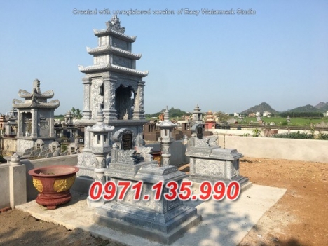 mẫu lăng mộ đá khối đẹp, nhà mồ bố mẹ bằng đá