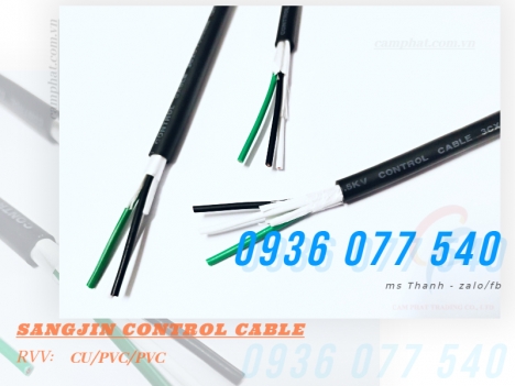Cáp điều khiển 3 x 0.5 mm2 - Cáp Sangjin không chống nhiễu RVV