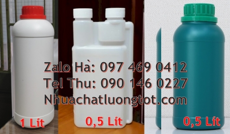 Chai 100ml màu trong,  chai 250 ml trắng đục, chai 500ml tròn Chai hdpe 100ml vuông, bình nhựa 0.5 l