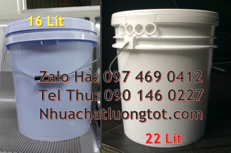 vỏ thùng sơn giá rẻ, thùng sơn 10 lít, thùng nhựa 19 lít, Xô nhựa 18 lít nắp chiết rót, Sỉ