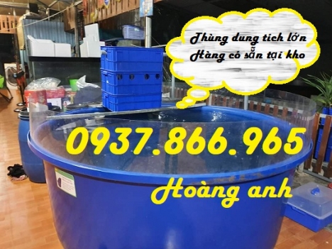 Sản xuất thùng dung tích lớn , thùng nhựa chữ nhật 750l, thùng nhựa dùng chế biến thực phẩm đông lạn
