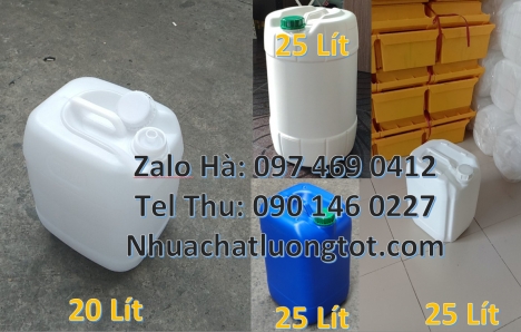 can nhựa mới 30l đựng phân bón, vỏ can nhựa 25 lít, can nhựa 10l giá rẻ, can 20l dày, can 25l xanh,