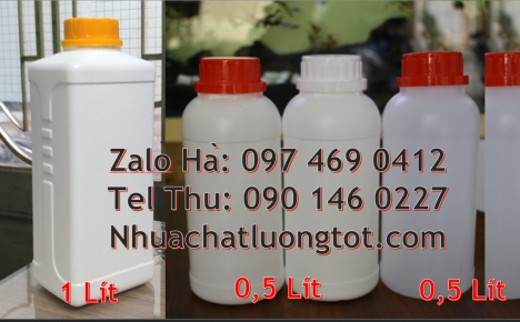 Chai 100ml màu trong,  chai 250 ml trắng đục, chai 500ml tròn Chai hdpe 100ml vuông, bình nhựa 0.5 l