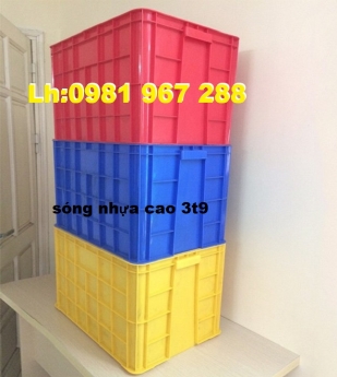 rổ nhựa kín công nghiệp ,Thùng nhựa đặc cao 3t9