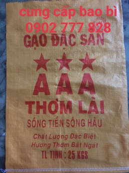 Bao pp dệt, bao đựng gạo 10kg, 25kg, 50kg.
