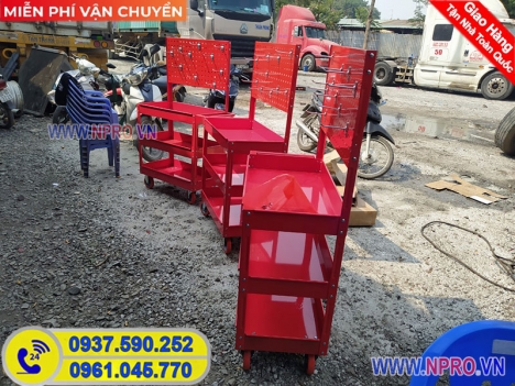 Tủ đựng đồ nghề 3 ngăn có bảng treo dụng cụ giá rẻ NPRO