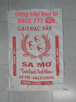 Bao pp dệt, bao đựng gạo 10kg, 25kg, 50kg.