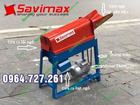Máy tách hạt ngô mini 1 cửa nạp TN750W công suất 750W