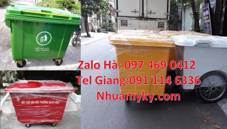 xe thu gom rác 3 bánh lớn, bán sỉ xe rác 660l, Xe thu gom rác 660 lít bánh nhỏ, Xe gom rác 660l, xe
